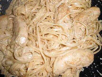 recette Linguines au poulet