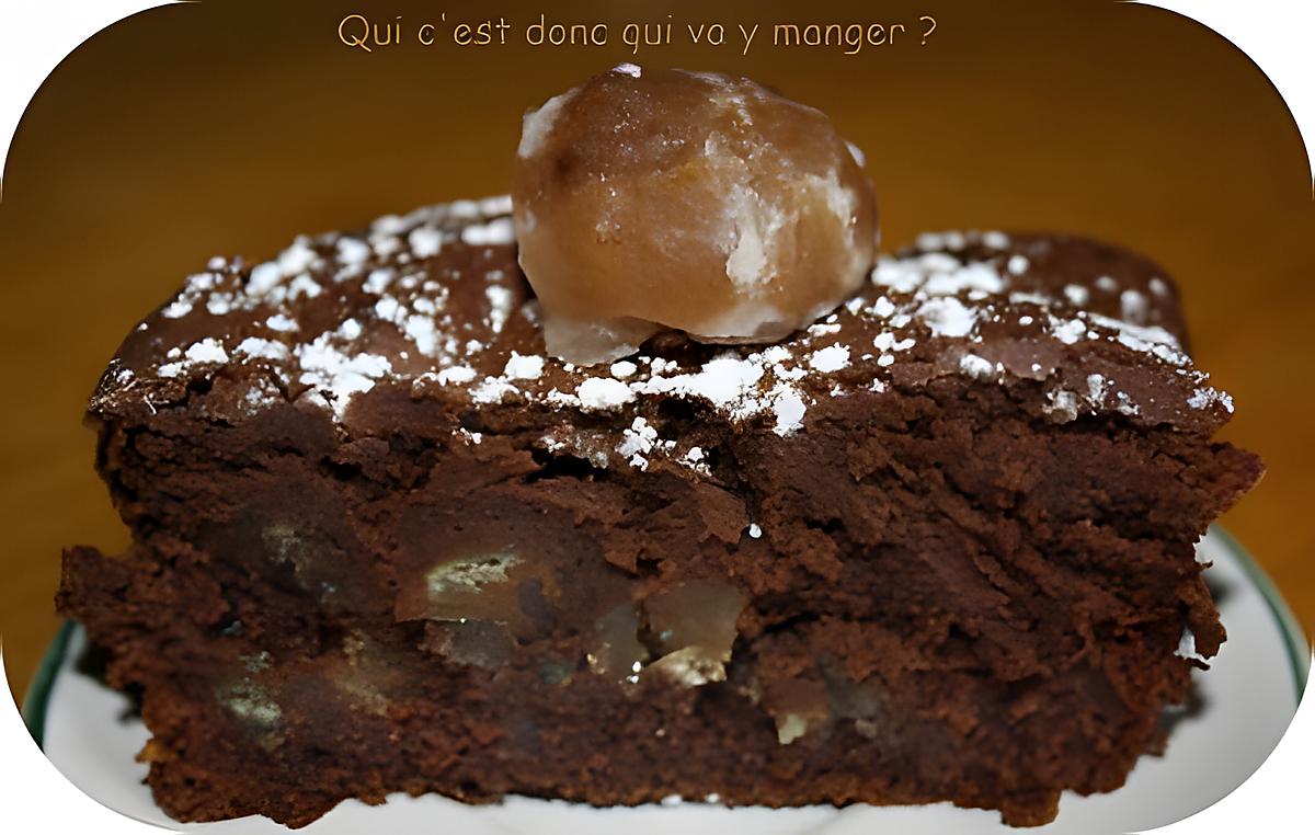 recette Fondant aux marrons et chocolat noir, sans gluten et sans lactose