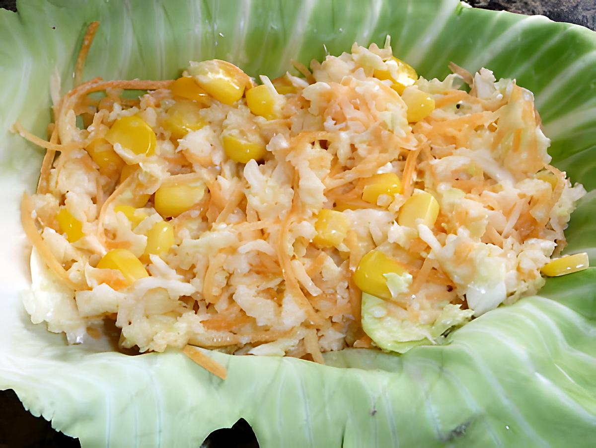 recette Salade coleslaw et maïs