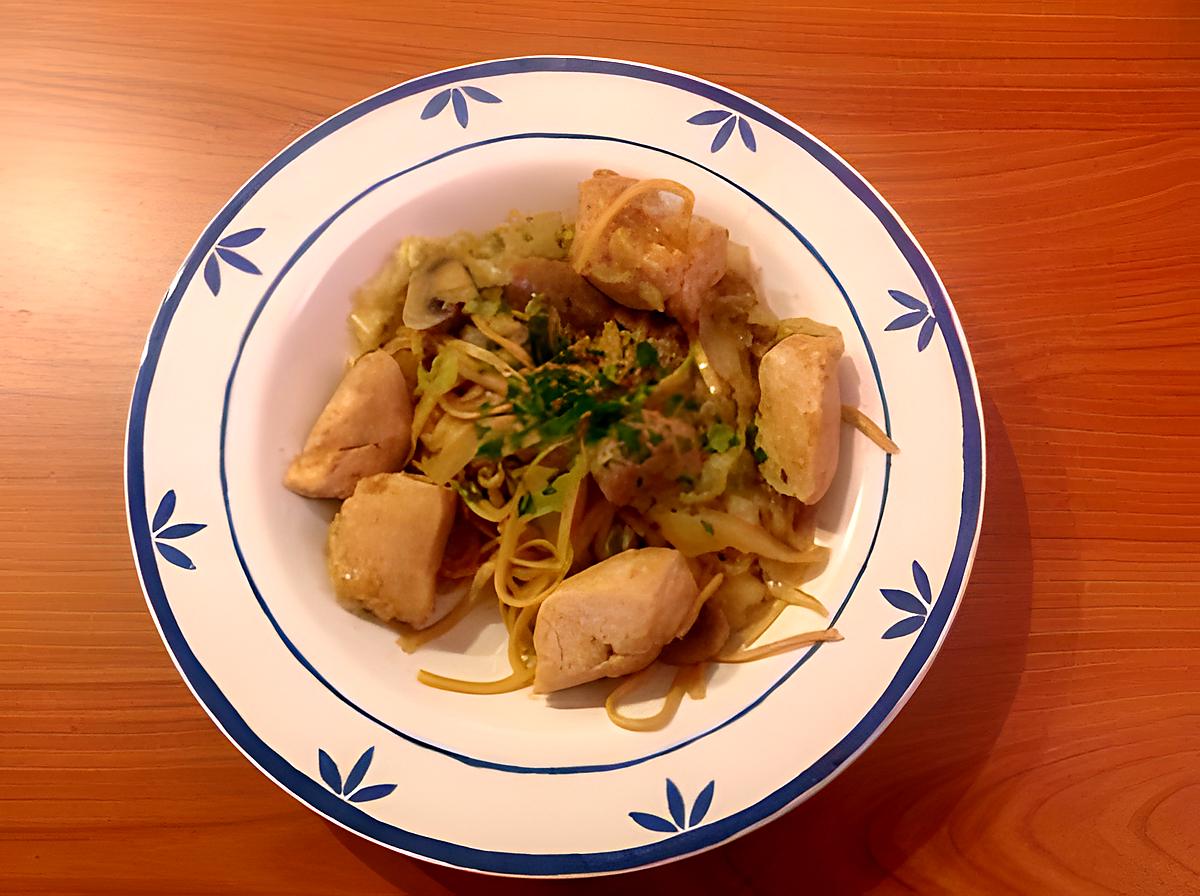 recette Wok de poulet et chou pointu