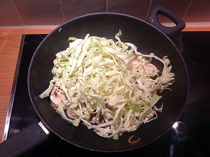 recette Wok de poulet et chou pointu