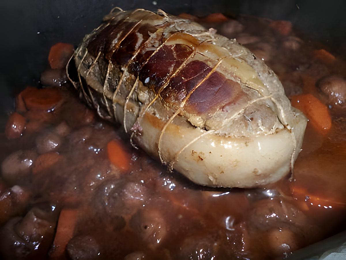 recette Rôti de boeuf bourguignon