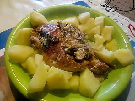 recette CUISSE DE POULET FACON CAMPAGNARDE