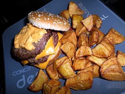 recette Burger à la créme de cheddar fondu