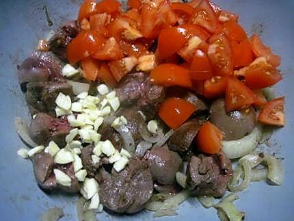 recette Rognon de boeuf aux tomates.