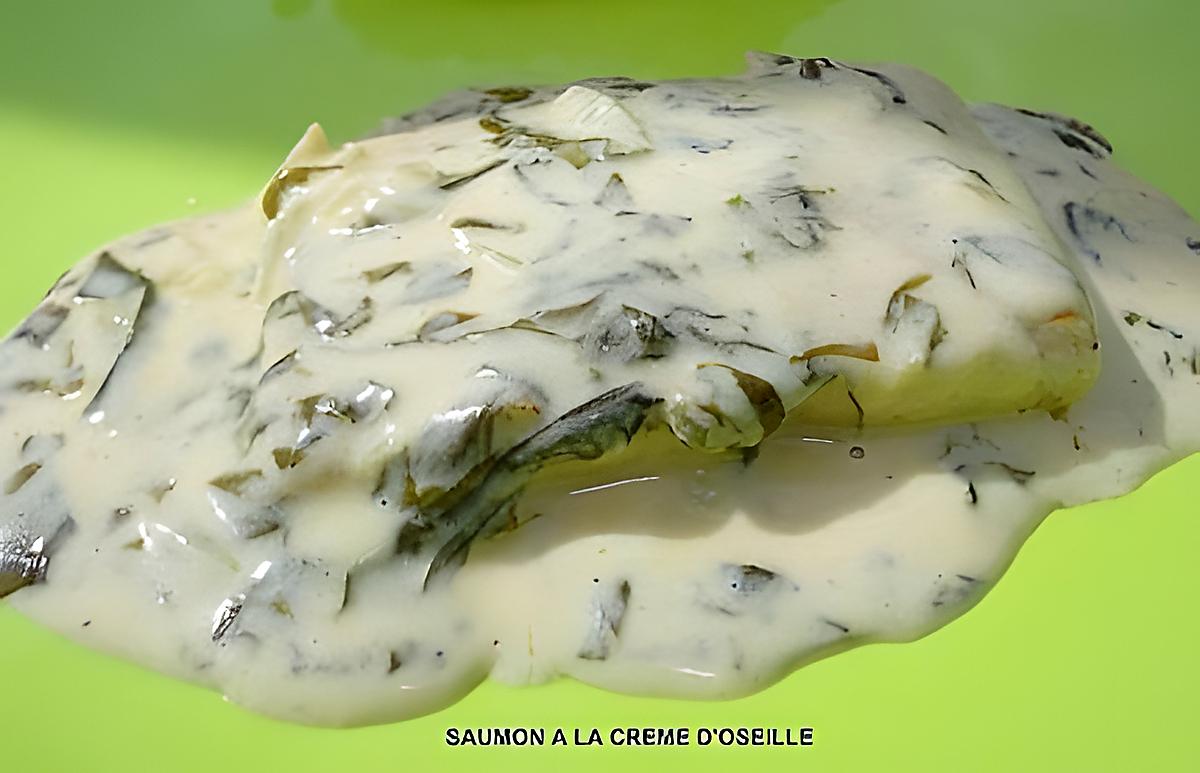 recette SAUMON A LA CREME D'OSEILLE