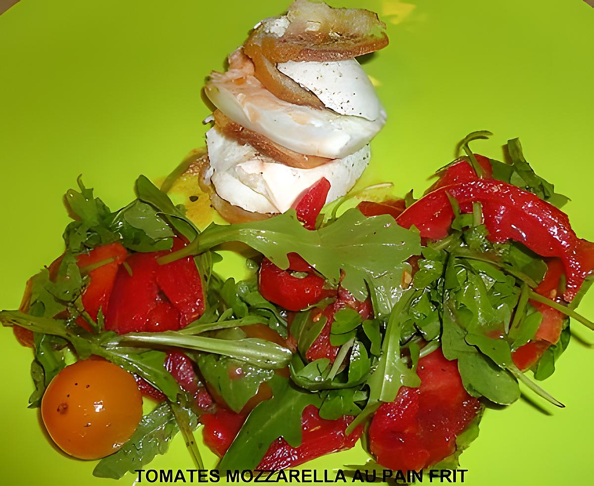 recette TOMATES MOZZARELLA AU PAIN FRIT