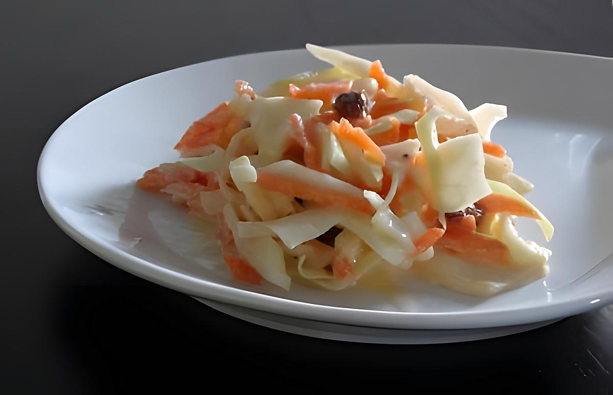 recette Coleslaw - Salade d'hiver chou, carotte...