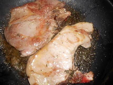 recette Cotes de porc sauce aux capres