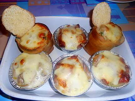 recette PETITES  BRIOCHES  SURPRISES  ET  CASSOLETTES