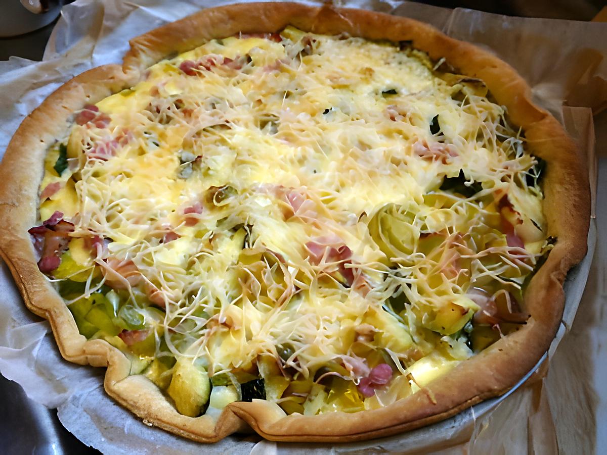 recette quiche poireau , courgette .