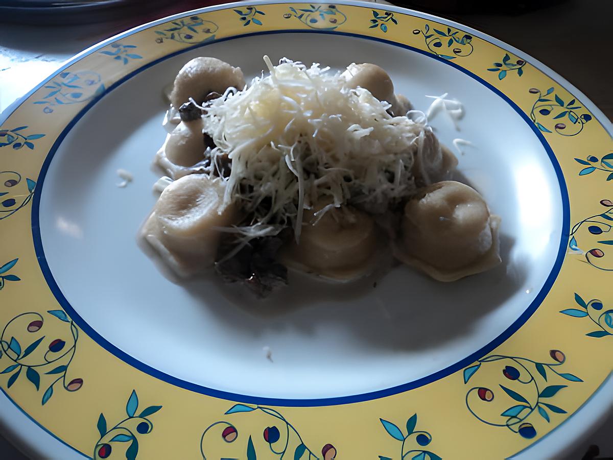 recette raviolis de poulet sauce champignon