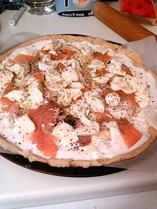 recette Pizza saumon