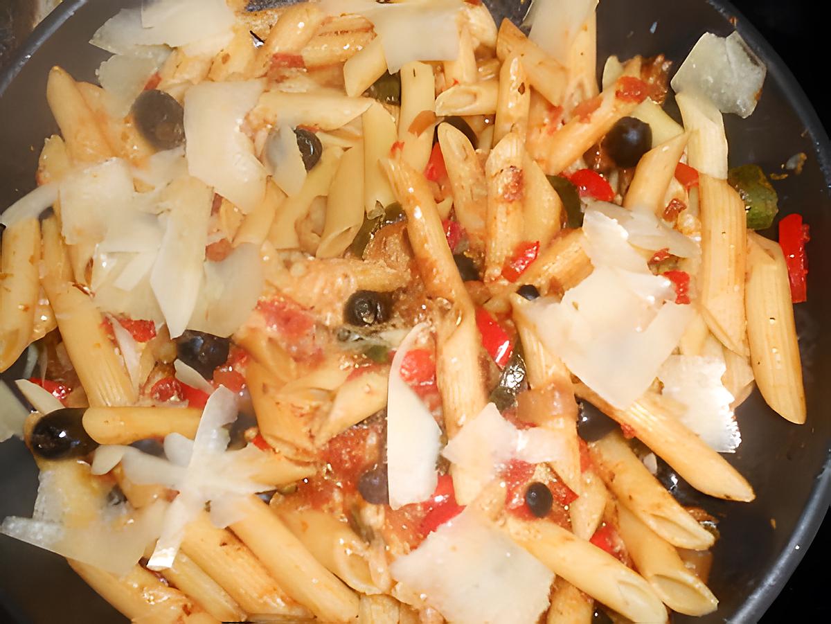 recette Penne regate aux légumes et olives