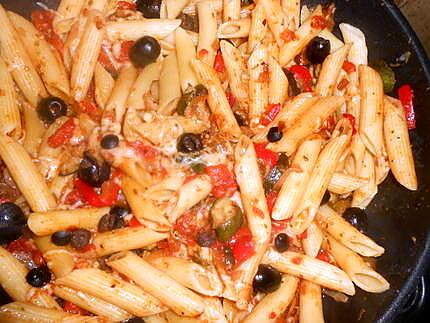 recette Penne regate aux légumes et olives