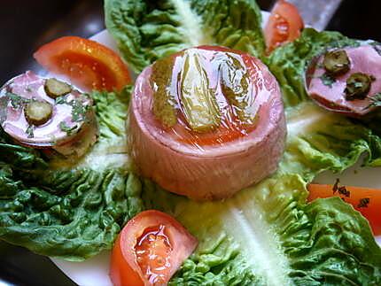 recette Oeuf (s) mollet en gelé ( saumon ou jambon )