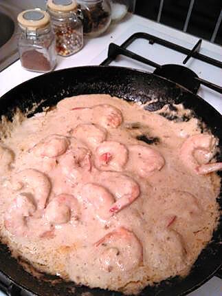 recette Gambas sauce coco