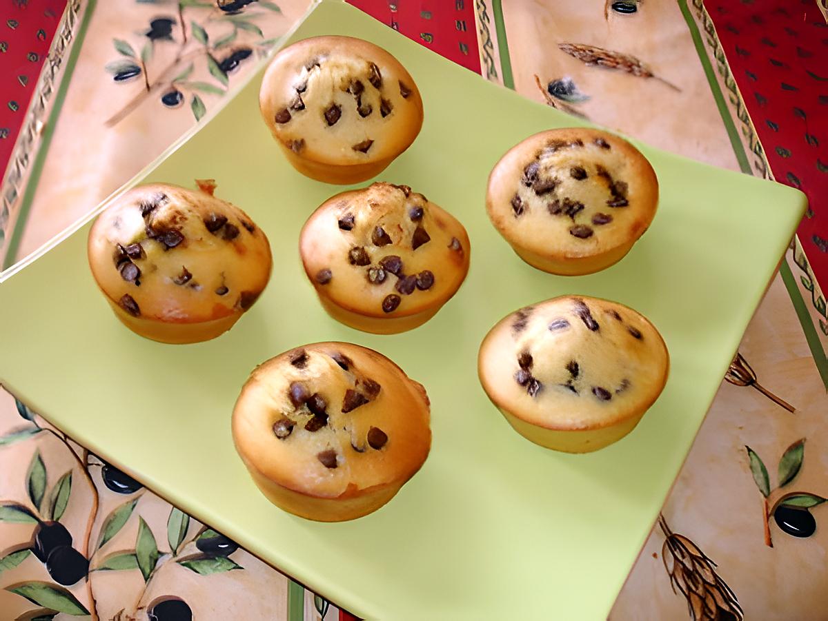 recette Muffins aux pépites de chocolat