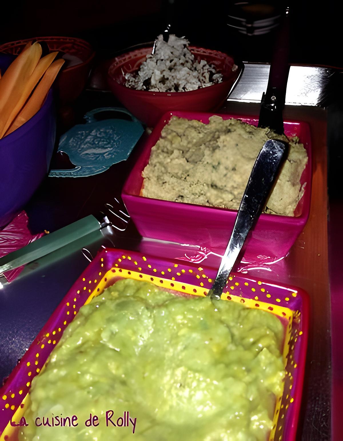 recette Guacamole et houmous