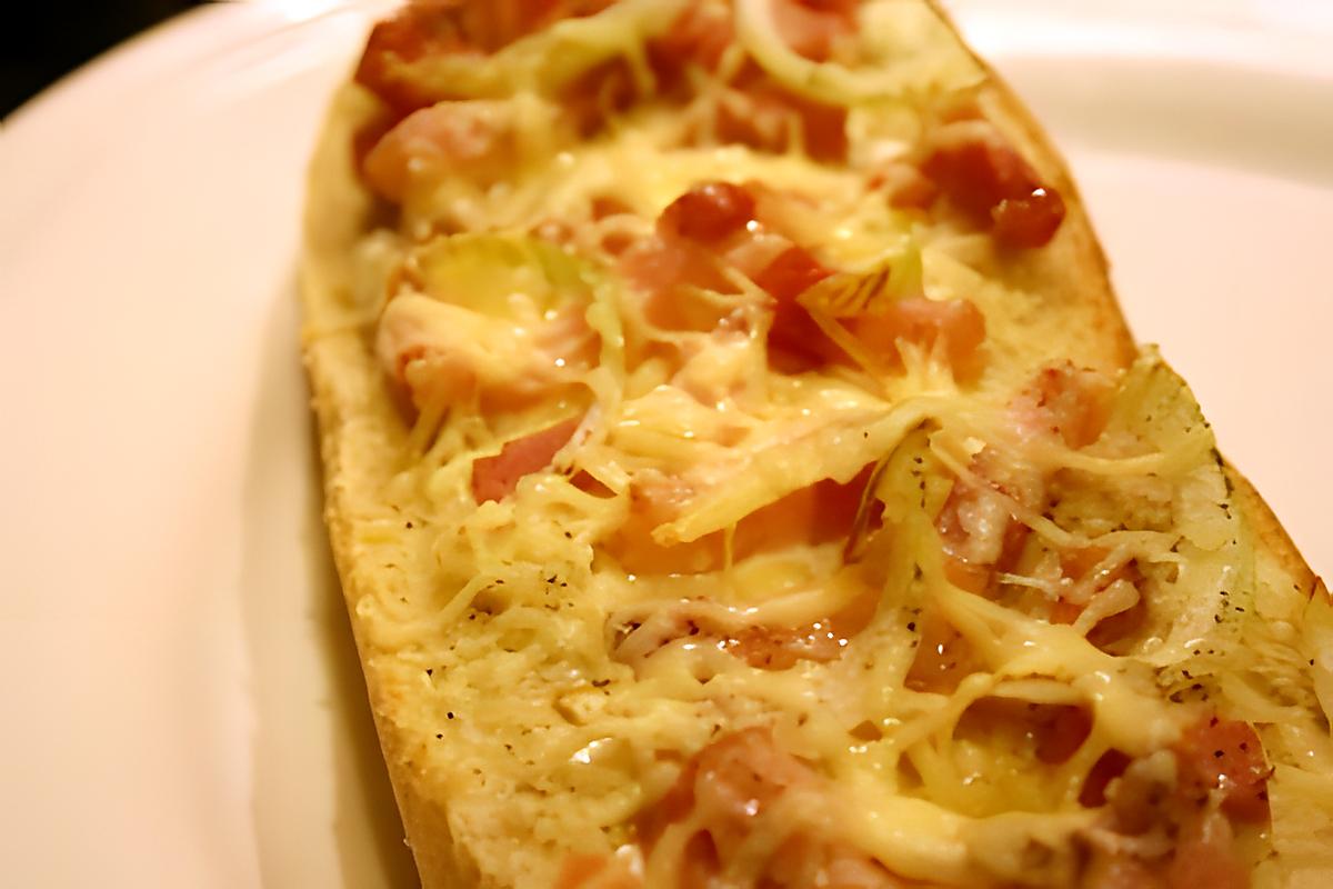 recette Tartine Flam gratiné