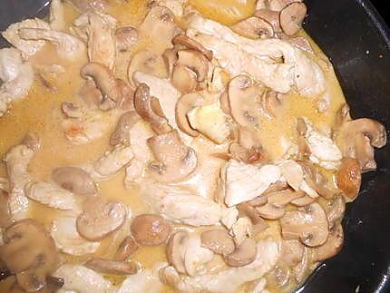 recette Emincé de dinde aux champignons