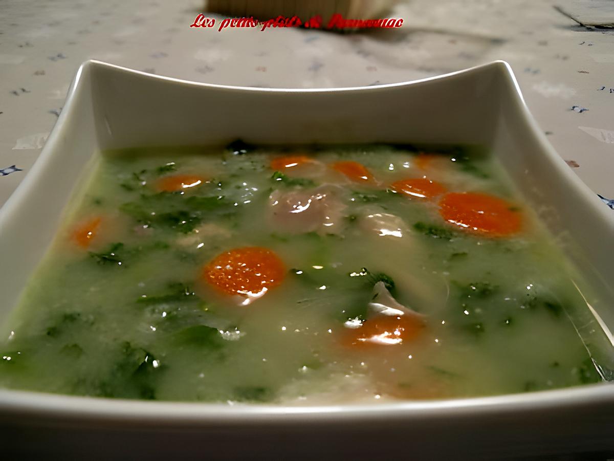 recette Soupe au poulet et choux frisé ( kale )