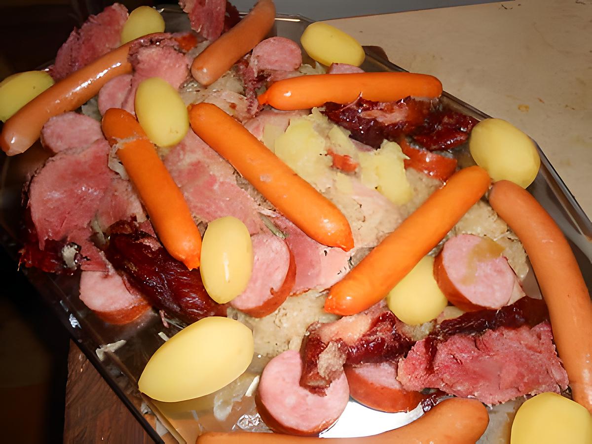 recette Choucroute saucisses et palette fumée