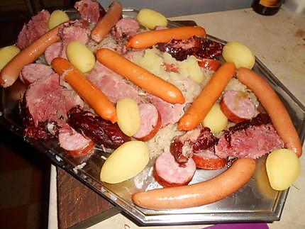 recette Choucroute saucisses et palette fumée