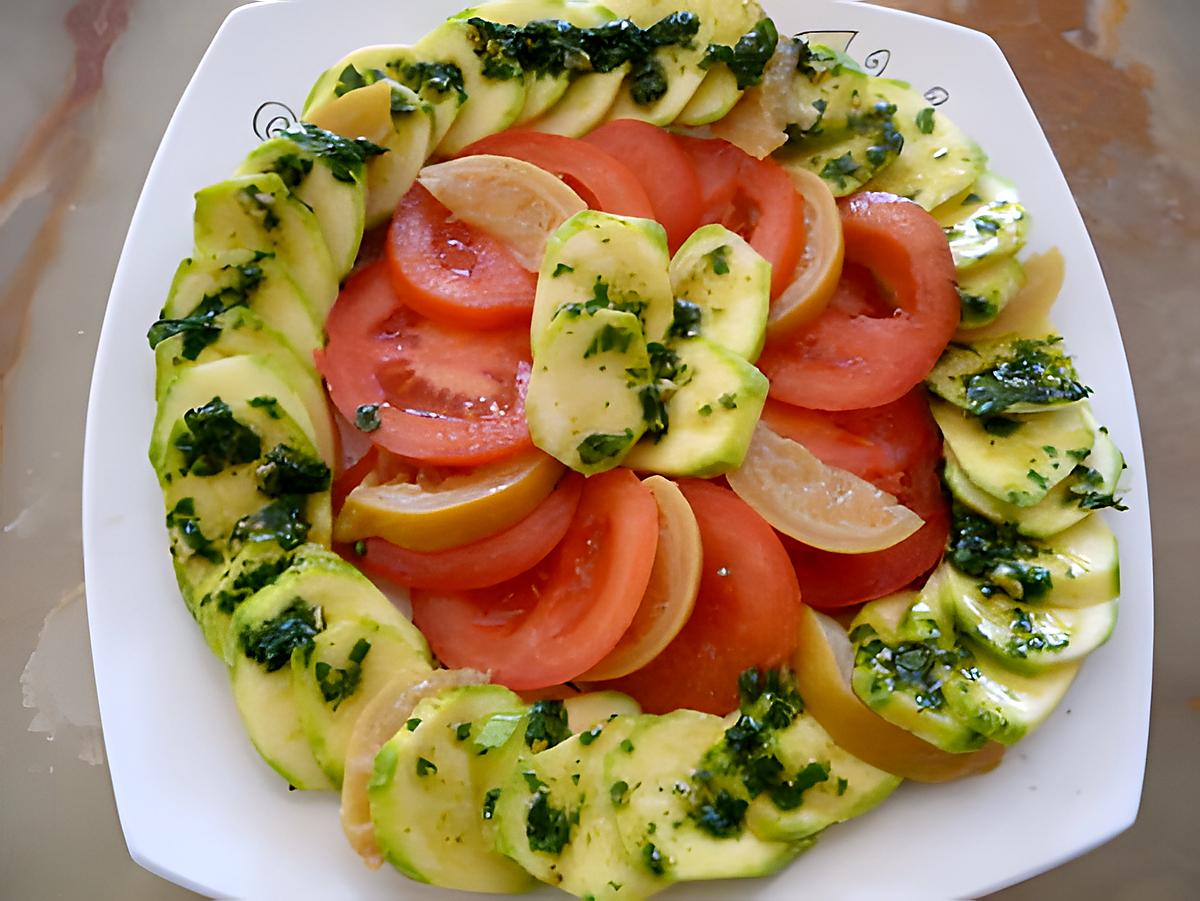 recette Carpaccio de courgette