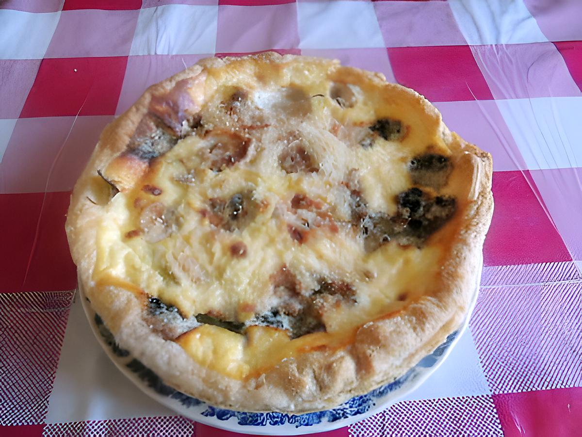 recette QUICHE AUX POIREAUX LARDONS ET ROQUEFORT