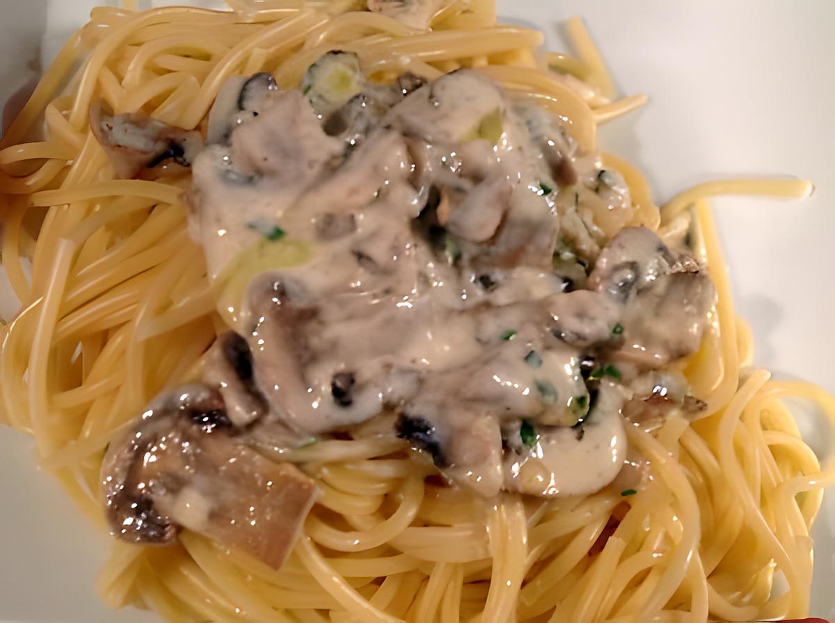 recette Pates aux champignons et à l'huile de truffes