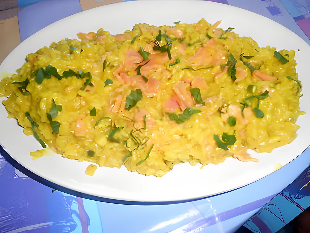 recette RISOTTO  AL SALMONE  AFFUMICATO  (au saumon fumé)