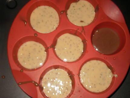 recette petits muffins,chocolat,citron et graines de pavot