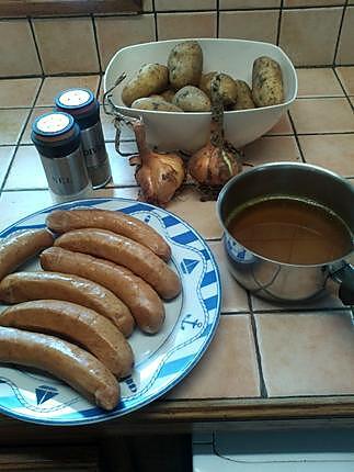 recette Etouffé de pommes de terre et saucisse fumées