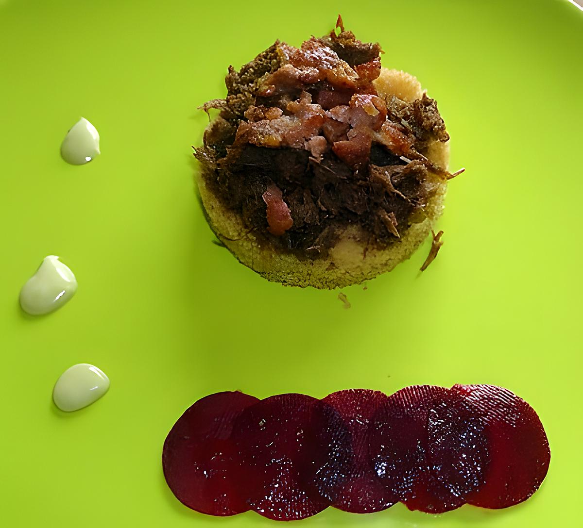 recette CONFIT DE PALERON DE BOEUF GINGEMBRE FOIE GRAS