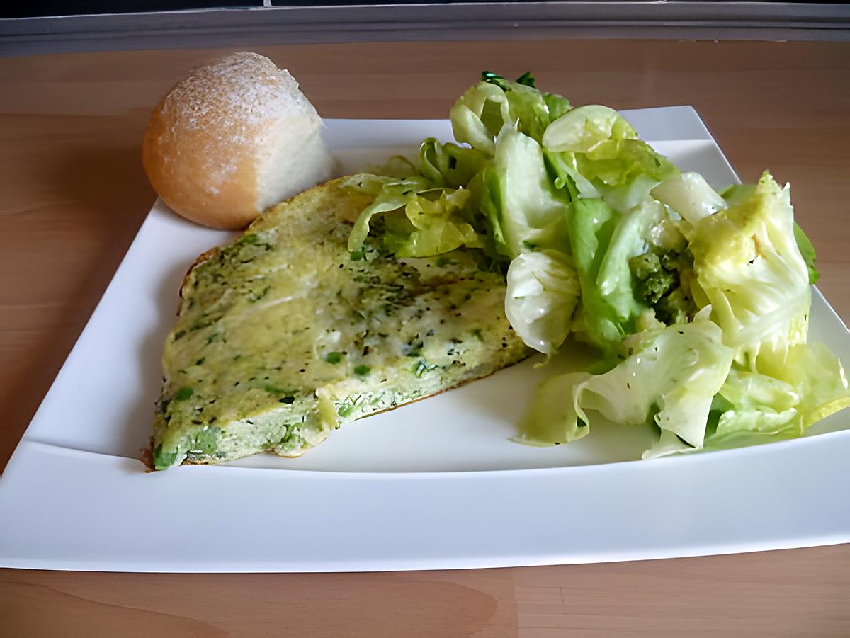 recette Frittata aux courgettes et aux petits pois