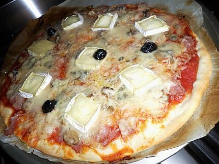 recette Pizza à la reine aux 3 fromages