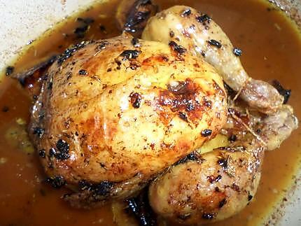 recette Poulet rôti à l'ail et au citron