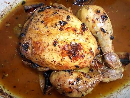 recette Poulet rôti à l'ail et au citron