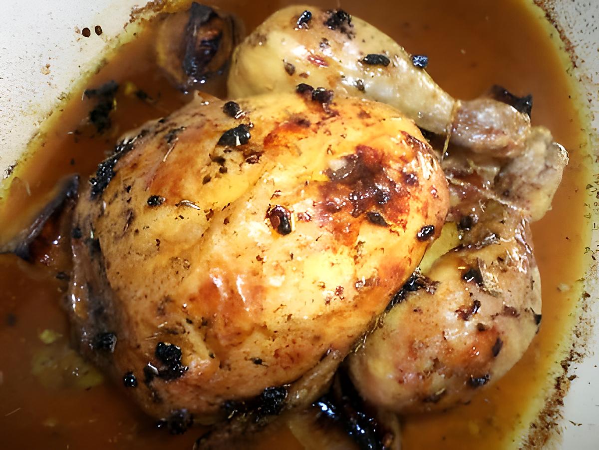 recette Poulet rôti à l'ail et au citron