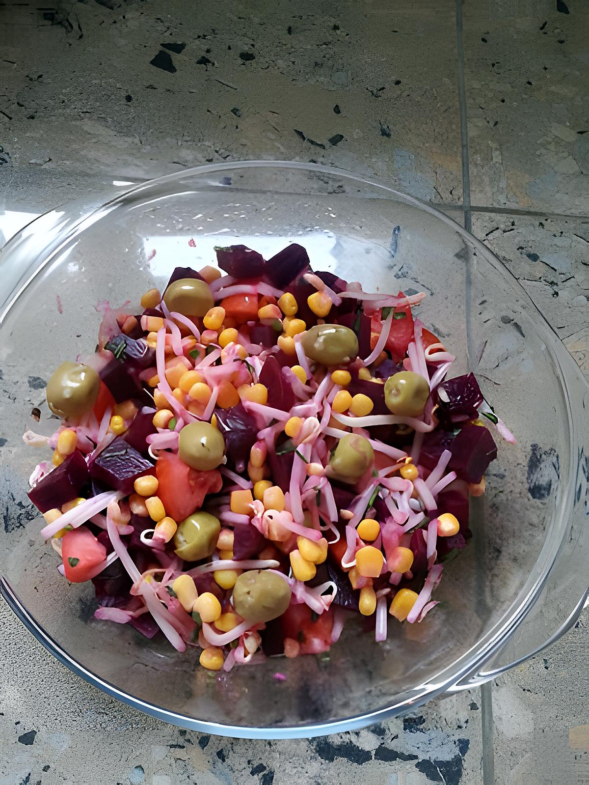 recette Petite salade colorée