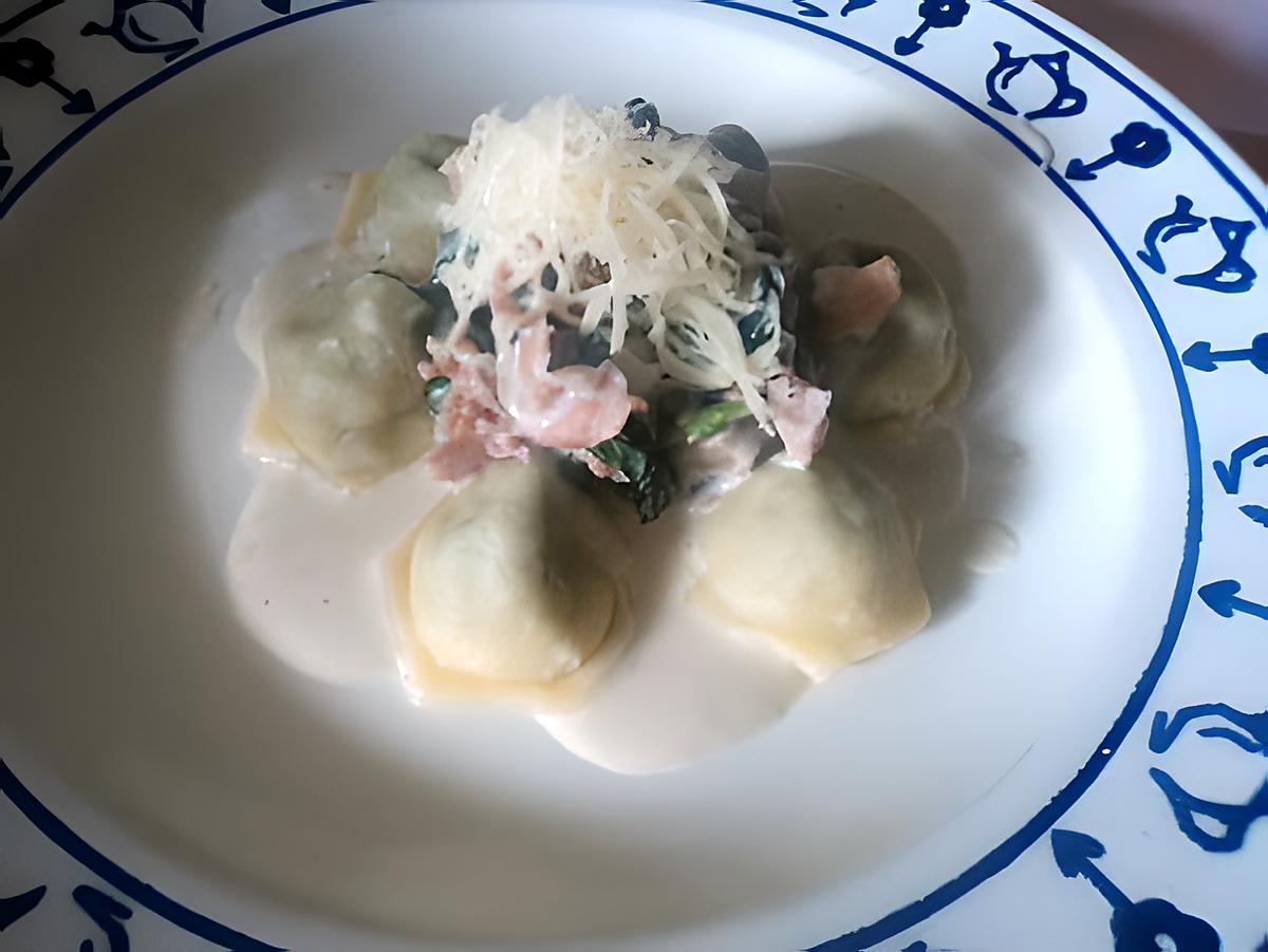 recette raviolis d epinard sauce jambon