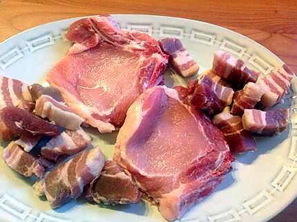 recette Rata de céleri et côtes de porc