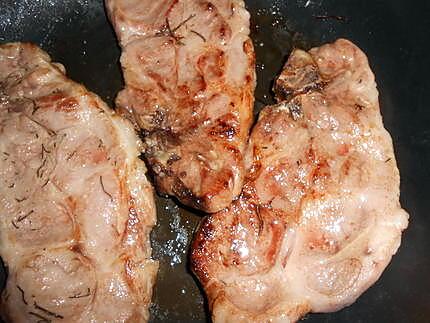 recette Cote de porc a la lyonnaise