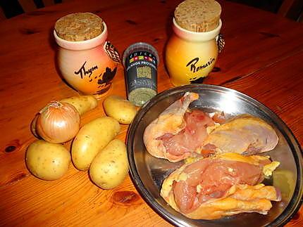 recette CANARD  en cocote et pomme de terre confites