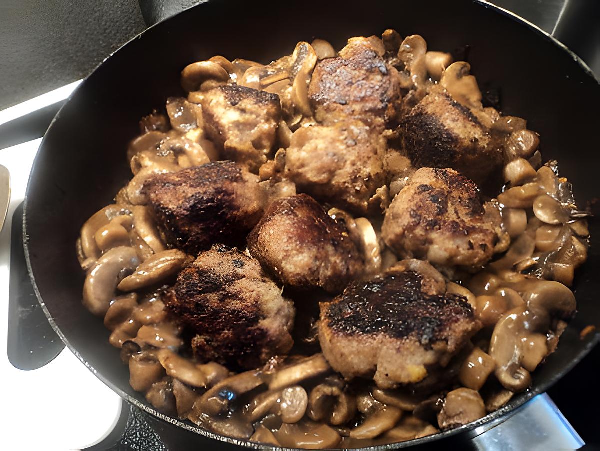 recette Boulette au champignon