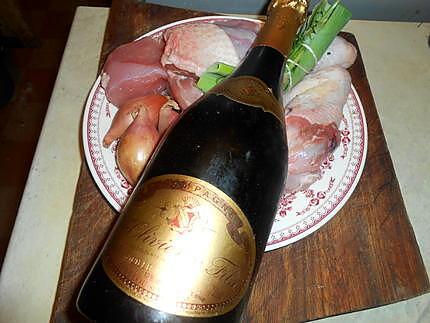 recette Coq au champagne