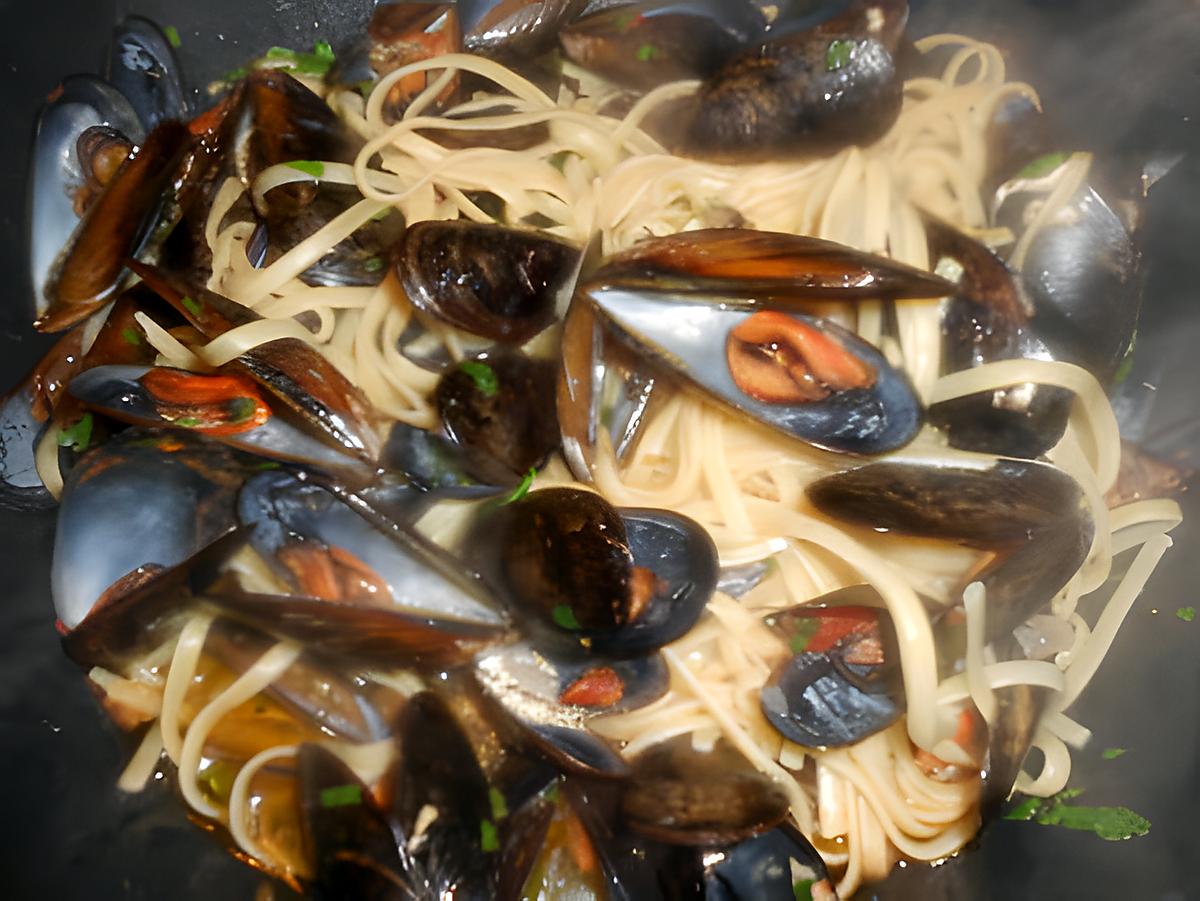 recette Linguines aux moules