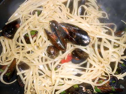 recette Linguines aux moules