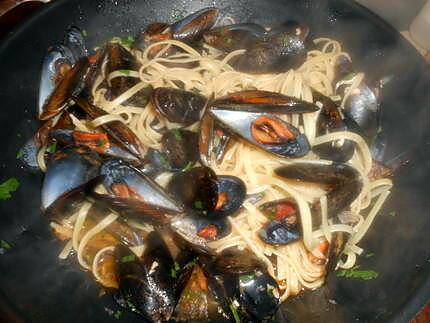 recette Linguines aux moules